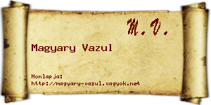Magyary Vazul névjegykártya